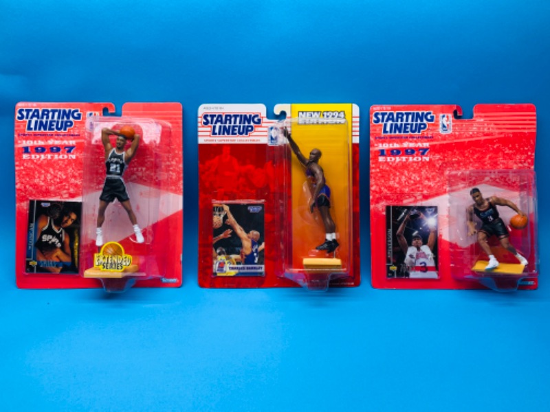 Photo 1 of 636024…3 vintage starting lineup basketball figures 