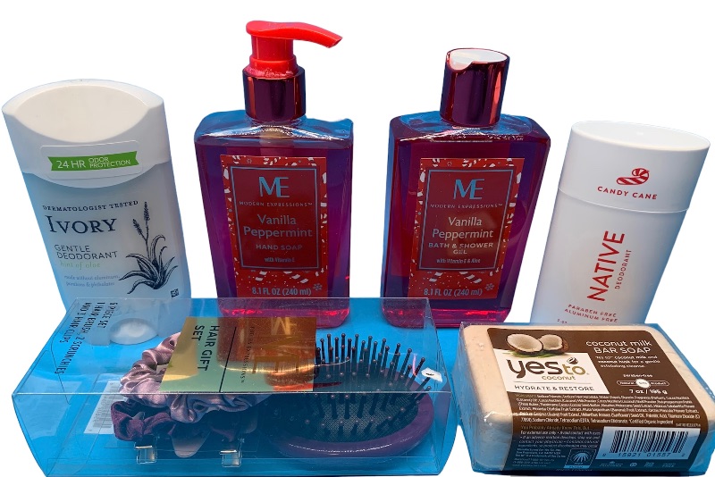 Photo 1 of 636395… hand soap, shower gel, deodorants, hair gift set, and coconut milk bar soap