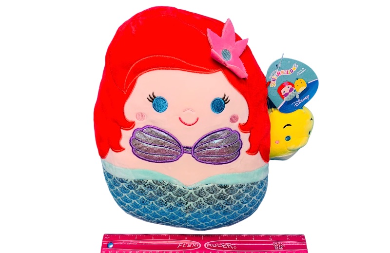 Photo 1 of 636448…Disney squishmellows Ariel, and flounder plushies 