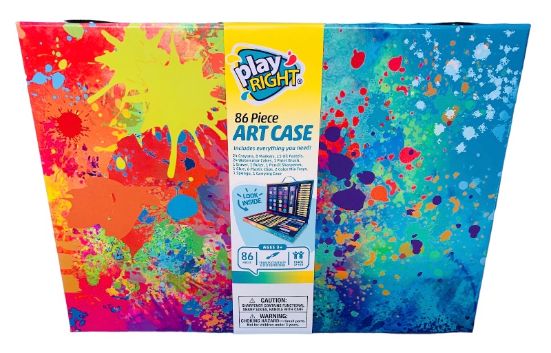 Photo 1 of 636502…86 piece art case - crayons, markers, oil pastels, watercolor cakes, paint brush and more