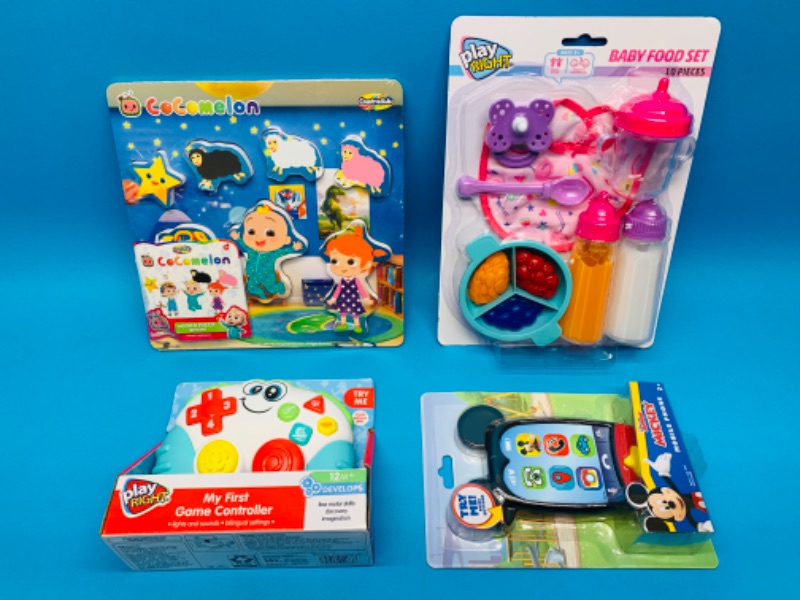 Photo 1 of 636519…toddler toys- cocomelon wooden puzzle, Mickey phone, and more