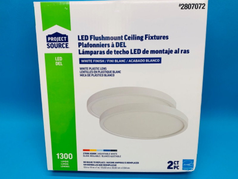 Photo 1 of 636536…2 count LED flushmount ceiling fixtures 13 x 13 x 1 inch - Project Source 