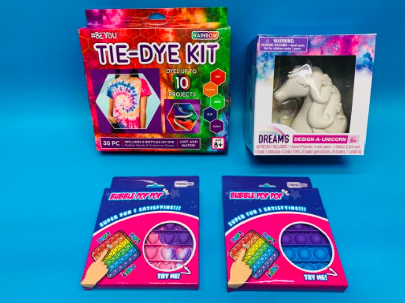 Photo 1 of 636725…tie-dye kit, unicorn design craft, and fidgets 