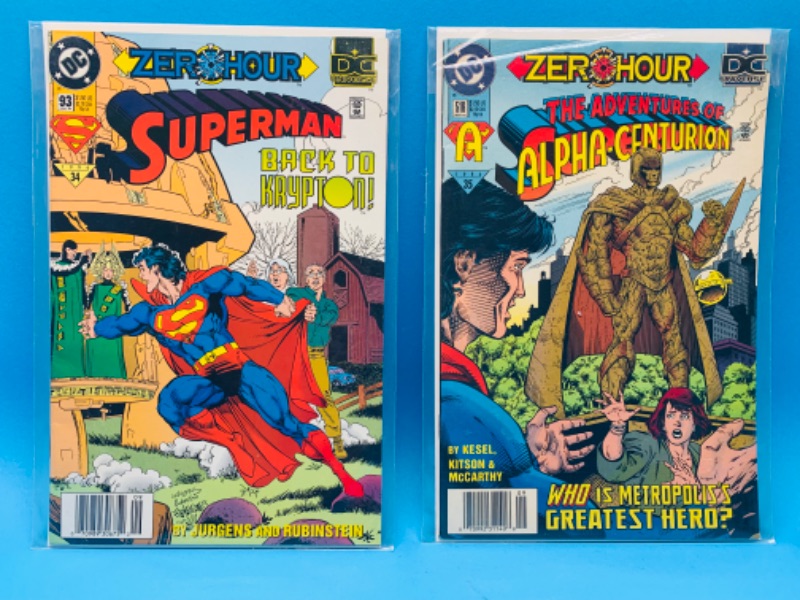 Photo 1 of 636752…2 vintage zero hour comics in plastic sleeves 