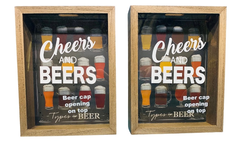 Photo 1 of 636797…2 beer cap display boxes  9 x 7” each 
