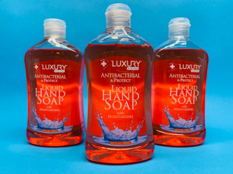 Photo 1 of 636838… 3 luxury antibacterial moisturizing hand soap 16.9 oz each 