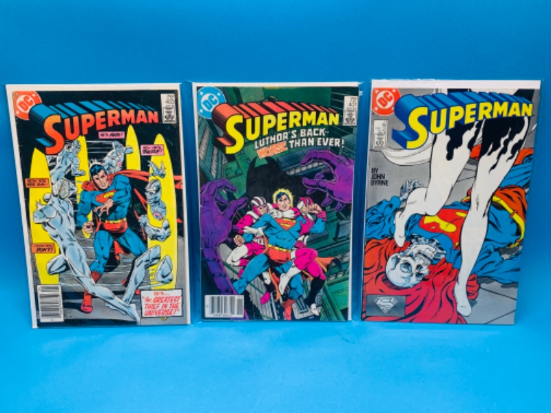 Photo 1 of 637122… 3 vintage  $.75 Superman comics in plastic sleeves 