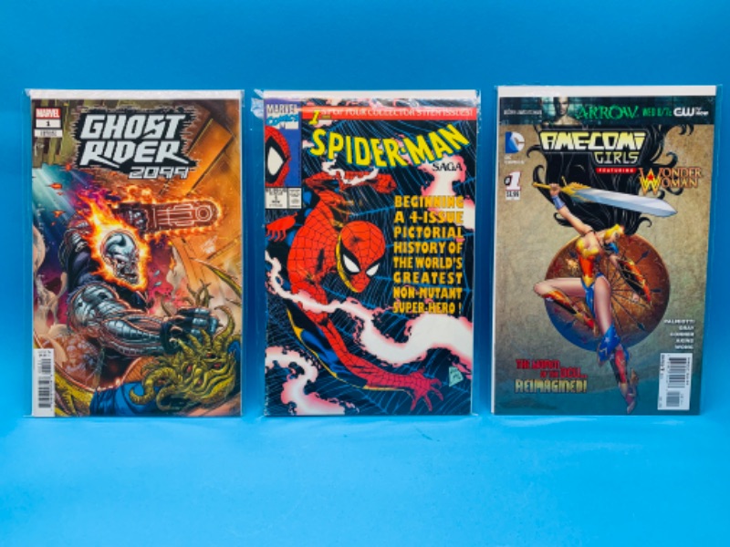 Photo 1 of 637129…3  comics all #1’s in plastic sleeves 