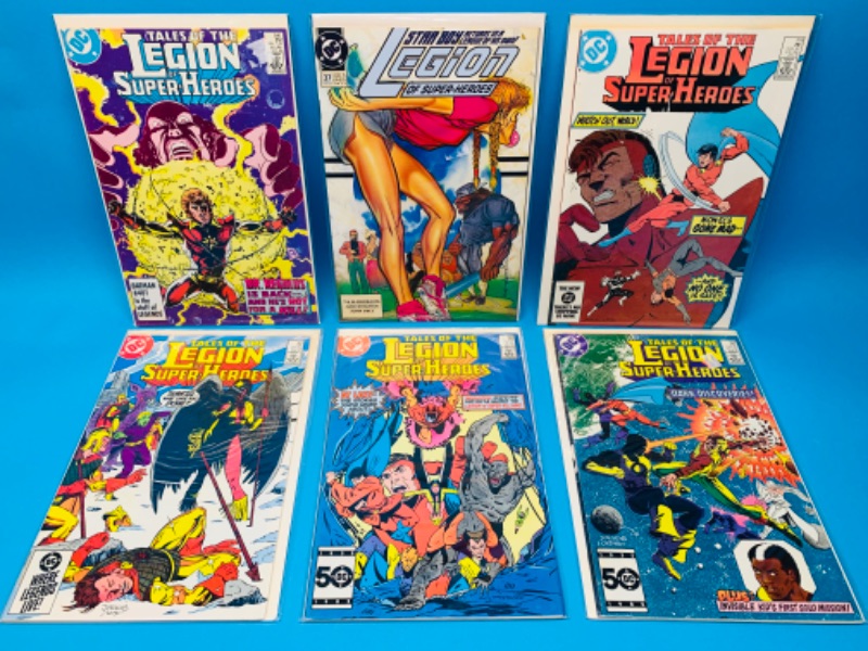 Photo 1 of 637149…6 vintage legion of super heroes comics in plastic sleeves 