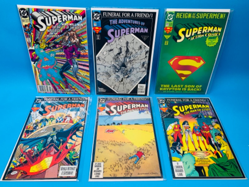 Photo 1 of 637150…6 Superman comics in plastic sleeves 
