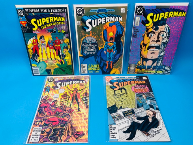 Photo 1 of 637156… 5 vintage Superman comics in plastic sleeves 
