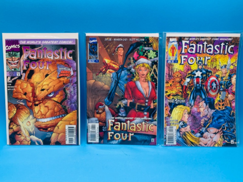 Photo 1 of 637163…3 fantastic four comics in plastic sleeves 