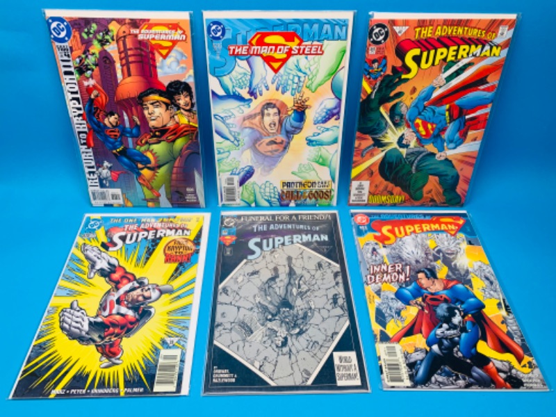 Photo 1 of 637165…6 Superman comics in plastic sleeves 