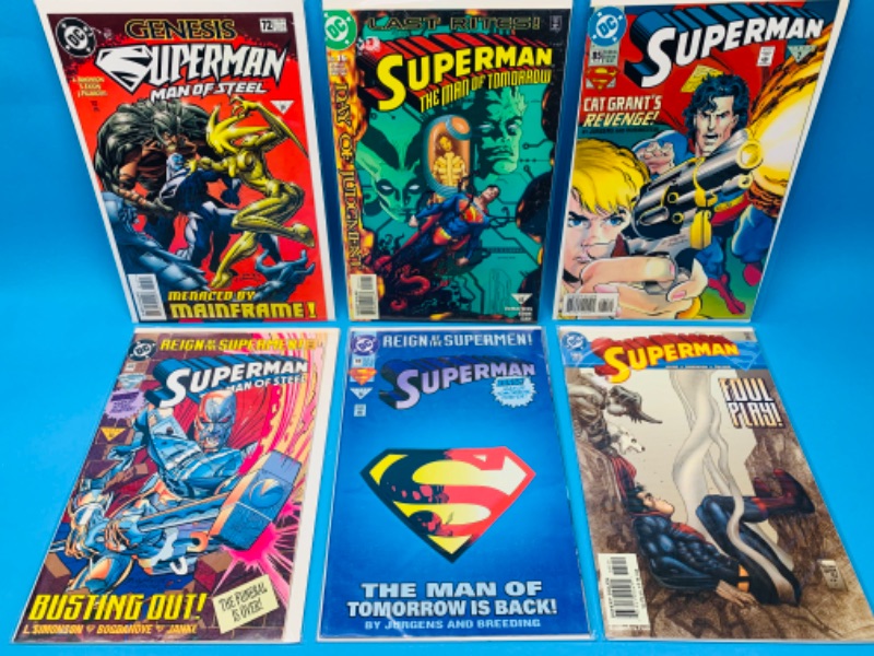 Photo 1 of 637167…6 Superman comics in plastic sleeves 