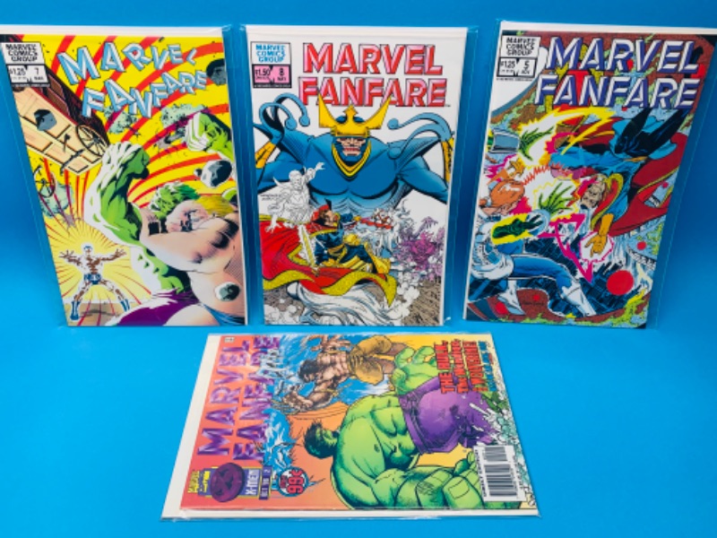 Photo 1 of 637172… 4 marvel fanfare comics in plastic sleeves 