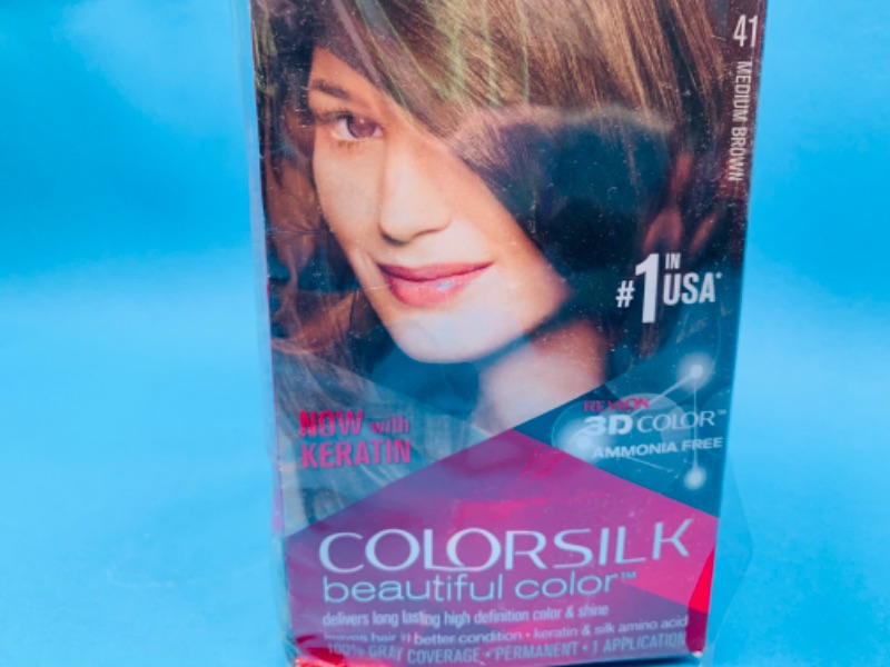 Photo 3 of 637176…3 boxes of revlon colorsilk hair color kits - medium brown color 