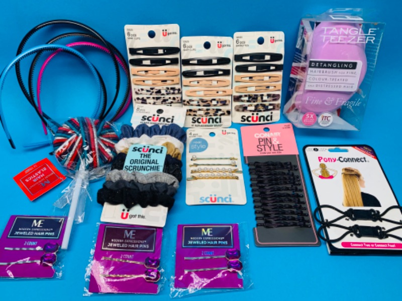 Photo 1 of 637178…hair items- deranging brush, pins, clips, elastics, headbands and scrunchies 