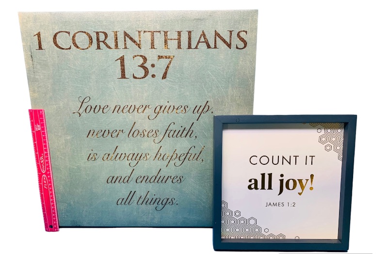 Photo 1 of 637198…2 scripture wall hangings 