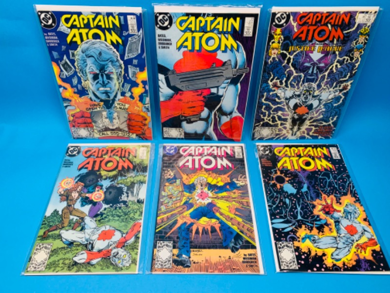 Photo 1 of 637256…6 vintage captain atom comics in plastic sleeves 