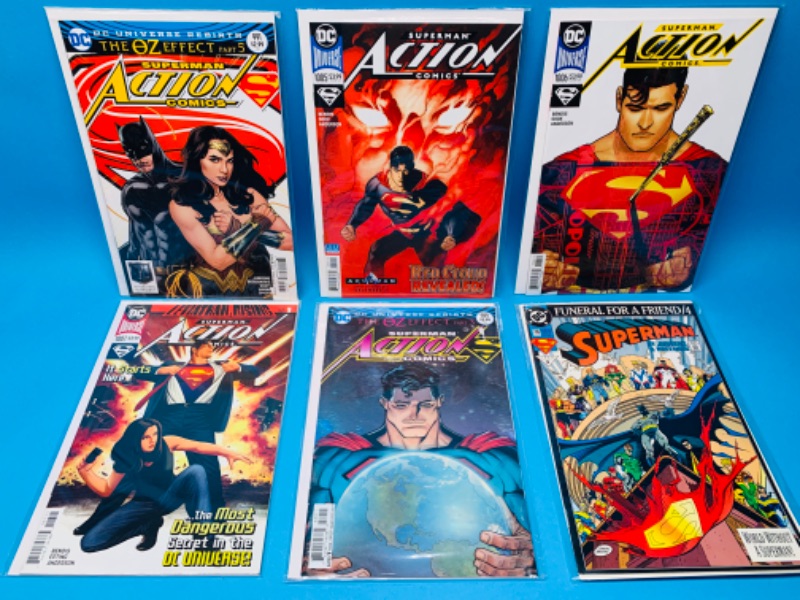 Photo 1 of 637259… 6 action Superman comics in plastic sleeves 