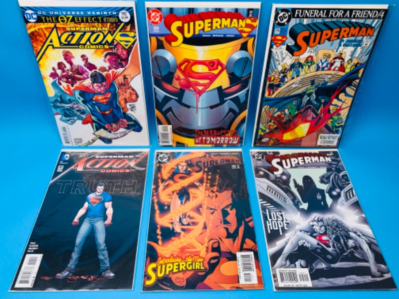 Photo 1 of 637260…6 Superman comics in plastic sleeves 