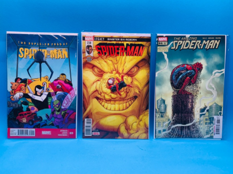Photo 1 of 637264…3 Spider-Man comics in plastic sleeves 