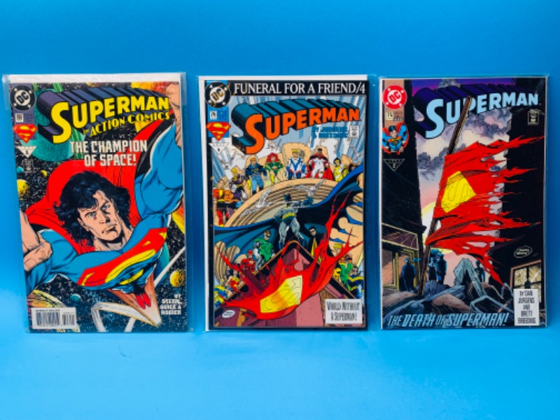 Photo 1 of 637274…3 Superman comics in plastic sleeves 
