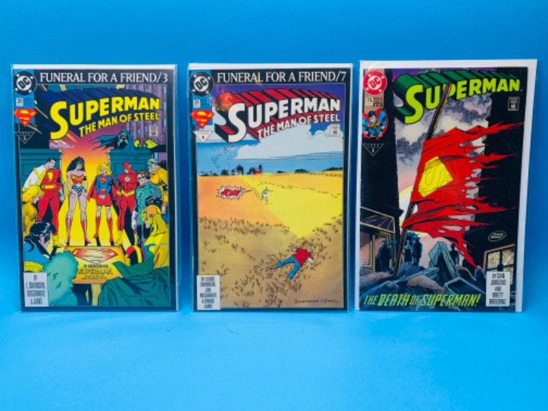 Photo 1 of 637275…3 Superman comics in plastic sleeves 