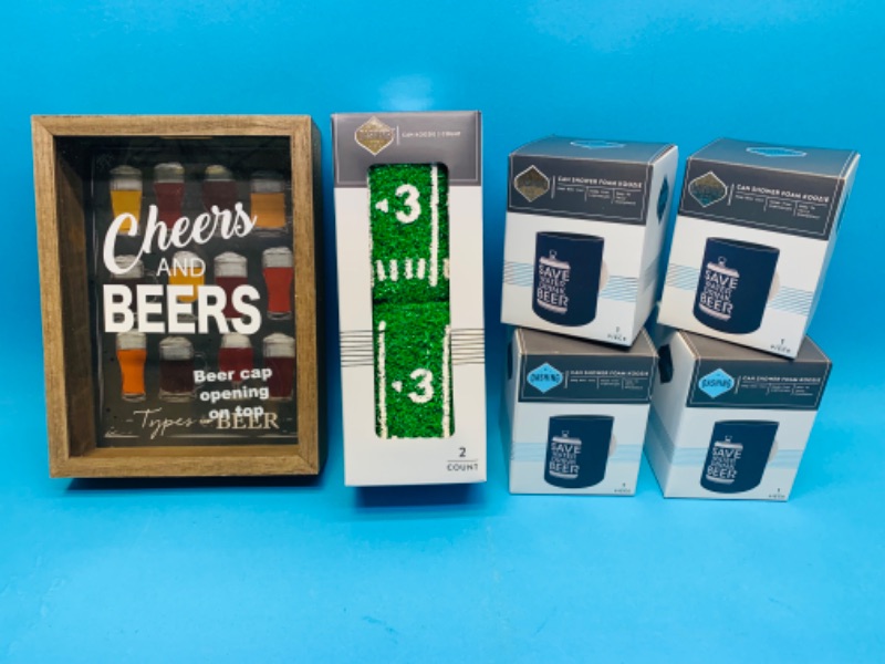 Photo 1 of 637338…koozies and beer cap display 