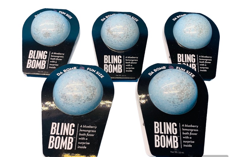 Photo 1 of 637355…  5 bling bomb bath fizzers with surprise inside 