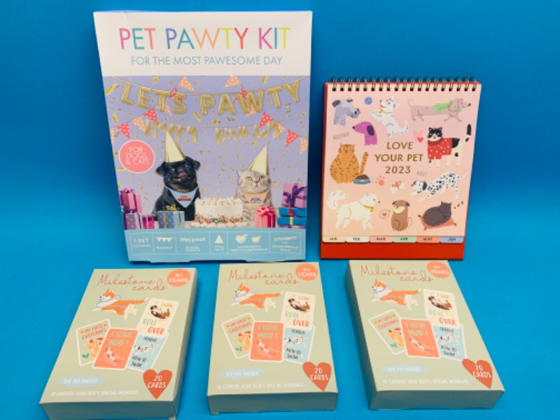 Photo 1 of 637364…pet party kit, calendar, and milestone cards