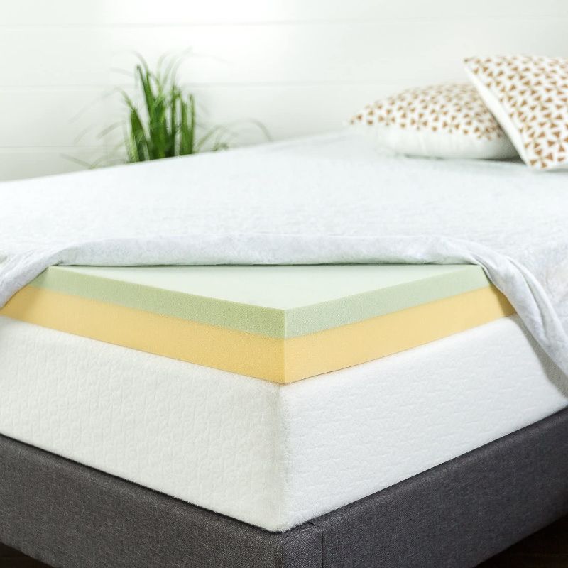 Photo 1 of ZINUS 4 Inch Green Tea Memory Foam Mattress Topper / Pressure-Relieving Layers / CertiPUR-US Certified, Twin
