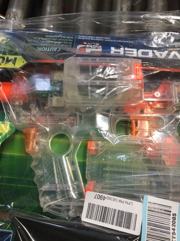 Photo 4 of Nerf Modulus Ghost Ops Evader Motorized Blaster -- Light-Up See-Through Blaster and Barrel Extension, Includes 12 Official Nerf Elite Darts (Amazon Exclusive) Frustration-Free Packaging