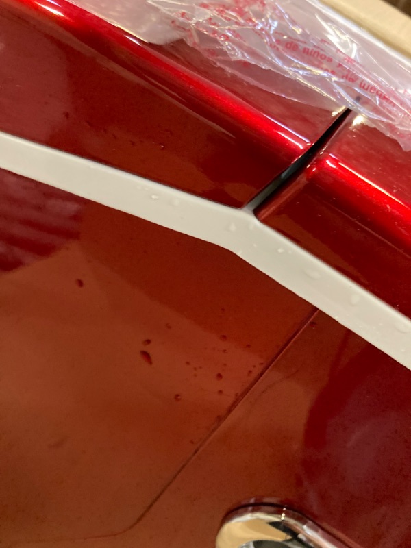 Photo 4 of FOR PARTS - NOT FUNCTIONAL - Portable Ice Maker 50 lb. Daily | Red | 3 Size Bullet Shaped Ice | *WET FROM PRIOR USE*  | Self Cleaning Quiet Operation Countertop Ice Machine | AI-215R
