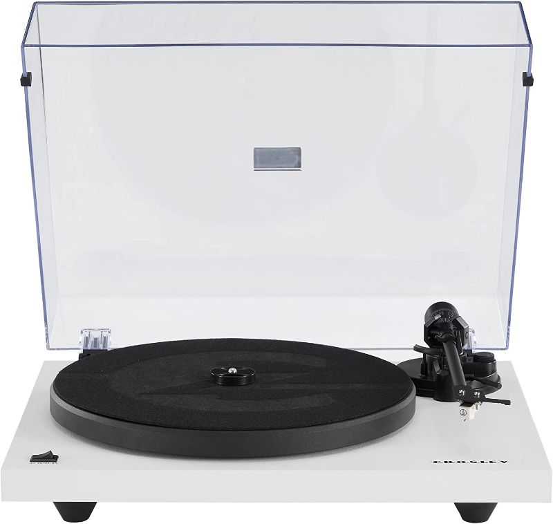 Photo 1 of Crosley C6B-WH Belt-Drive Bluetooth Turntable Record Player with Adjustable Tone Arm, White - OPEN BOX -