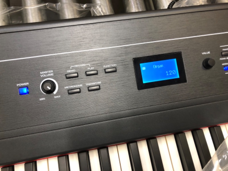 Photo 1 of Alesis Recital Pro - 88 Key Digital Piano Keyboard with Hammer Action Weighted Keys, 2x20W Speakers, 12 Voices, Record and Lesson Mode, FX and Display - MISSING MUSIC NOTE STAND -