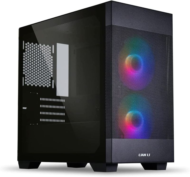 Photo 1 of LIAN LI High Airflow Micro ATX PC Case, RGB Gaming Computer Case, Mesh Front Panel Mid-Tower Chassis with 2x140mm ARGB PWM Fans Pre-Installed, Tempered...
