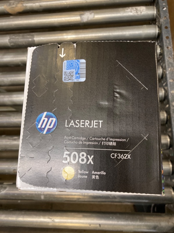 Photo 3 of Original HP 508X Yellow High-yield Toner Cartridge *UNOPENED*| Works with HP Color LaserJet Enterprise M552, M553, HP Color LaserJet Enterprise MFP M577 Series | CF362X
