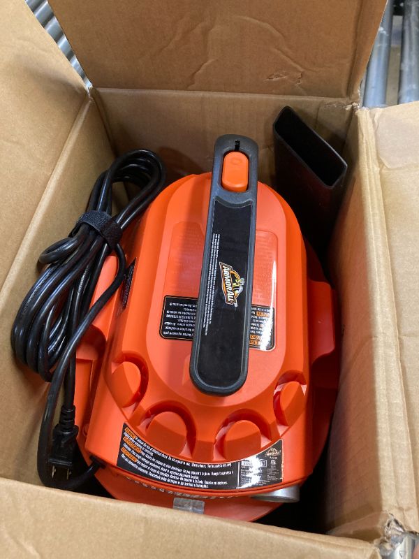 Photo 2 of Armor All, AA255 , 2.5 Gallon 2 Peak HP Wet/Dry Utility Shop Vacuum , Orange
