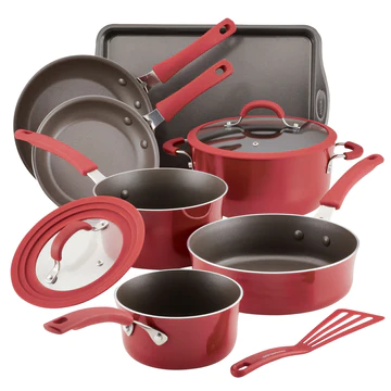 Photo 1 of 10-Piece Nonstick Cookware Set - RACHEL RAY 
