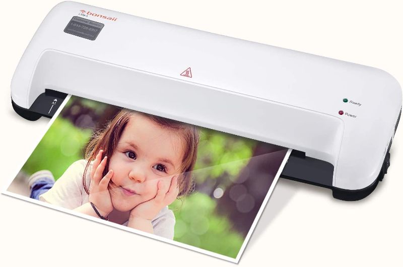 Photo 1 of Thermal Laminator, 13 Inches Width Laminating Machine for A3/A4/A6, 3 Min Fast Warm-up with 12 inches/min Quick Laminating Speed, Quiet for Office/School/Home Use, Includes Laminating Pouches, L309-A
