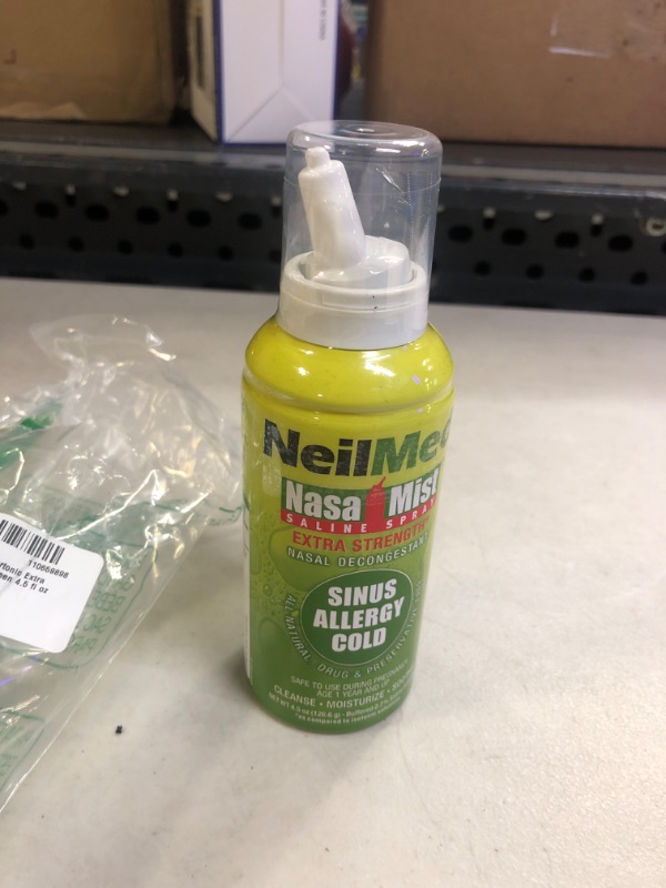 Photo 2 of NeilMed NasaMist Hypertonic Extra Strength Saline Spray,Green 4.5 fl oz (Pack of 1)