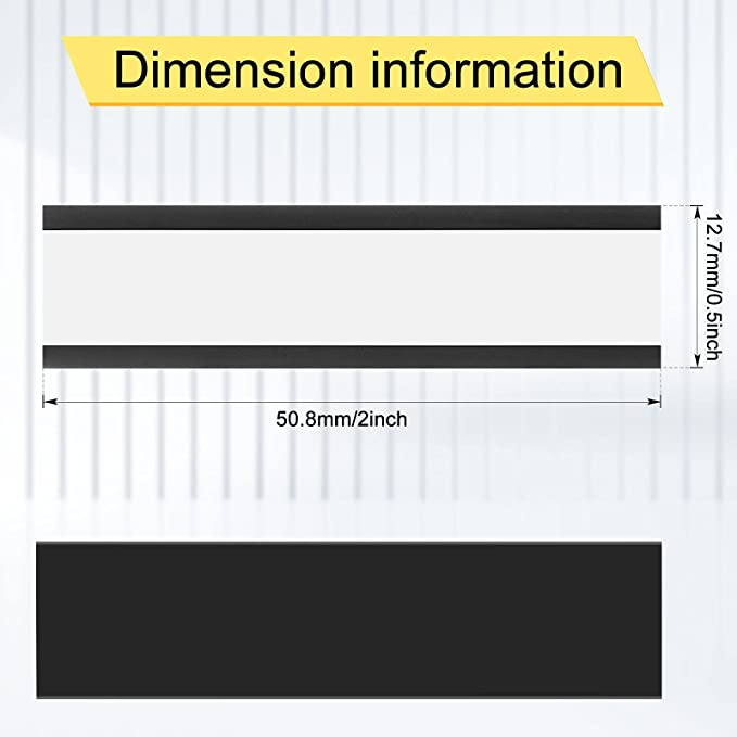 Photo 2 of 2Pack-----21/2 x 2 inches Magnetic Label Holders Magnetic Data Card Holders Replacement Basket Label Protective Shelf Label Holder with Protective Films and Replacement Strips for Shelf Office Class