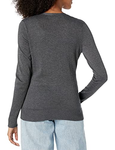 Photo 2 of Amazon Essentials Women's Lightweight Vee Cardigan Sweater (Available in Plus Size), Charcoal Heather, Medium
SIZE M 