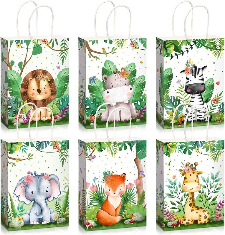 Photo 1 of 16 PACKS SAFARI GOODIE BAGS JUNGLE ANIMALS PARTY
