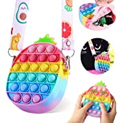 Photo 1 of 2Pack----Shxiuminy Big Size Pop Game Shoulder Bag Fidget Toys Colorful Pineapple Purse Fidget Toys, Popper Bubble Fidget Sensory Toys , School Supplies Backpack Silicone Bag for Girls(Pineapple)