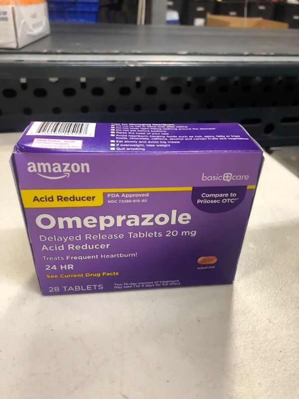 Photo 2 of Basic Care Omeprazole Delayed Release Tablets 20 Mg 28 Count---exp date 04-2023