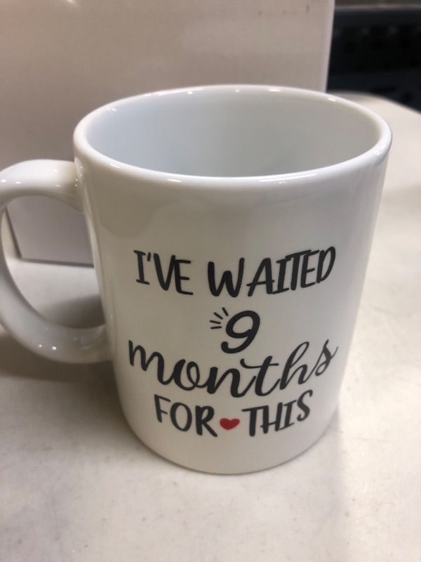 Photo 2 of YHRJWN - New Mom Gifts, I've Waited 9 Months for This Mug, Gifts for Expecting Mom, Expectant Mothers Pregnant Women Gifts on Mother's Day, Birthday, Christmas, After Birth 11Oz White