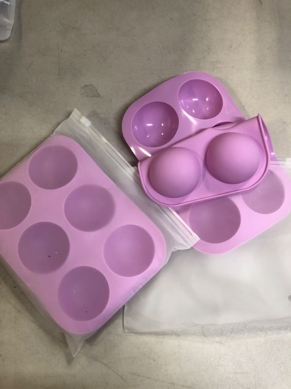 Photo 1 of 4 Pack 6-Cavity Semi Sphere Silicone Mold, Baking Mold for Making Hot Chocolate Bomb, Cake, Jelly, Dome Mousse2 Pack 6-Cavity Semi Sphere Silicone Mold, Baking Mold for Making Hot Chocolate Bomb, Cake, Jelly, Dome Mousse
