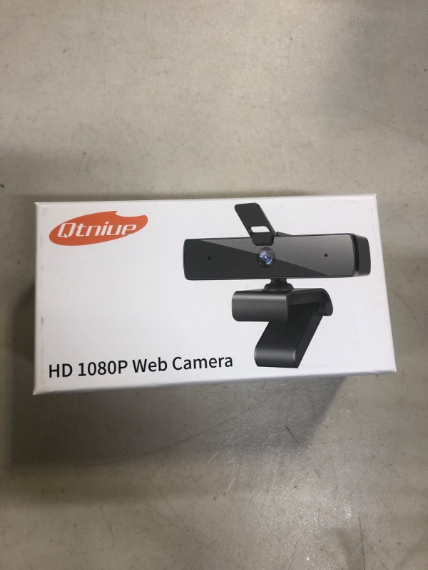 Photo 2 of Qtniue Webcam with Microphone and Privacy Cover, FHD Webcam 1080p, Desktop or Laptop and Smart TV USB Camera for Video Calling, Stereo Streaming and Online Classes----factory sealed